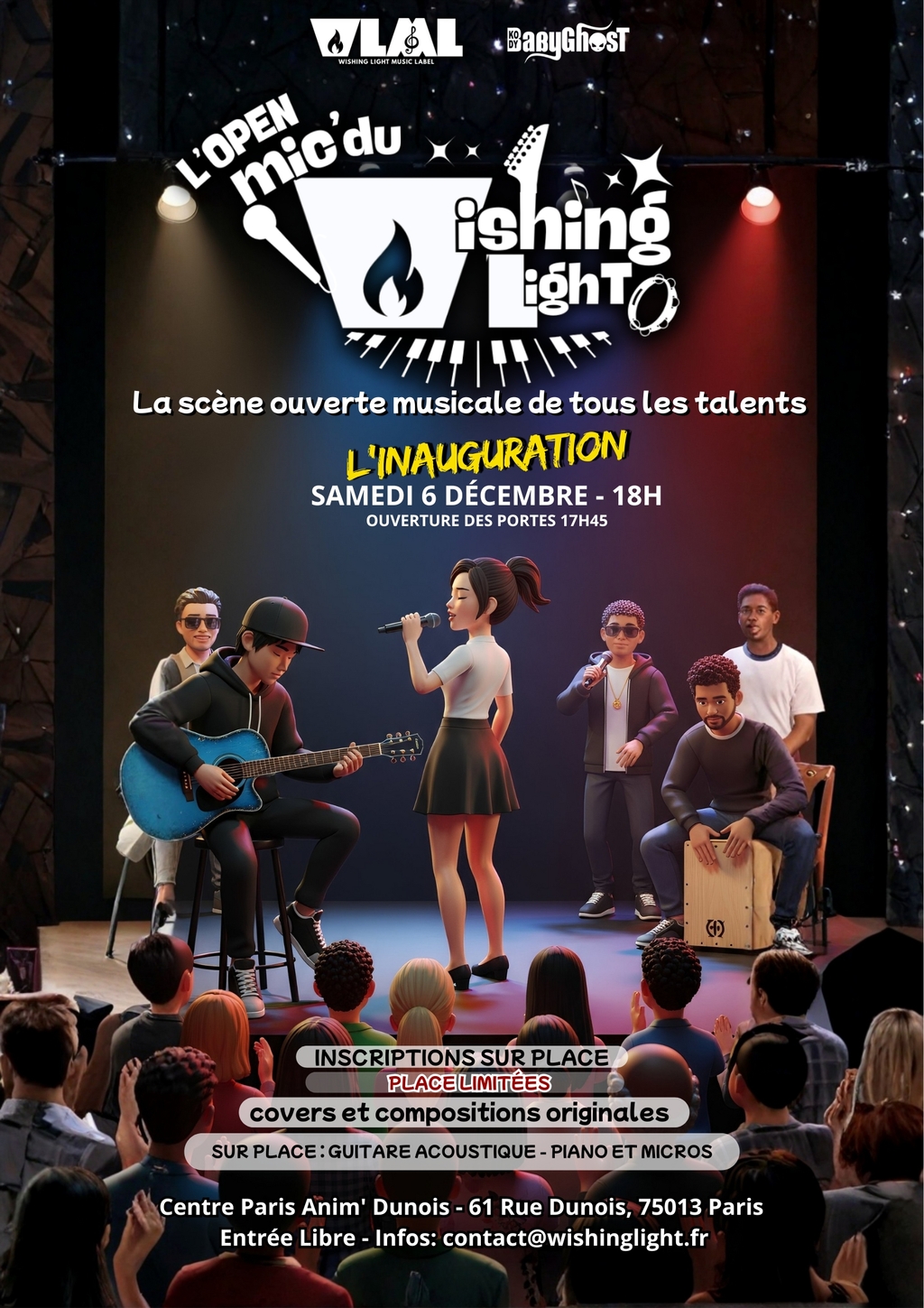 L'open Mic' du ishing Light / Samidi 6 Décembre 2025 à 18h